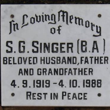 SINGER S.G. 1919-1988