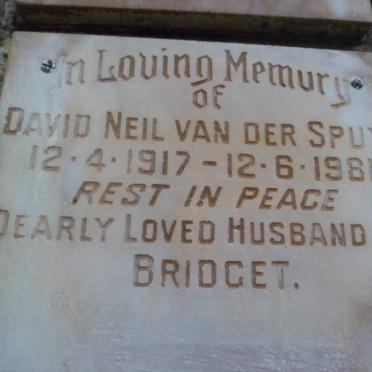 SPUY David Neil, van der 1917-1981