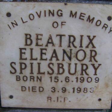 SPILSBURY Beatrix Eleanor 1909-1983