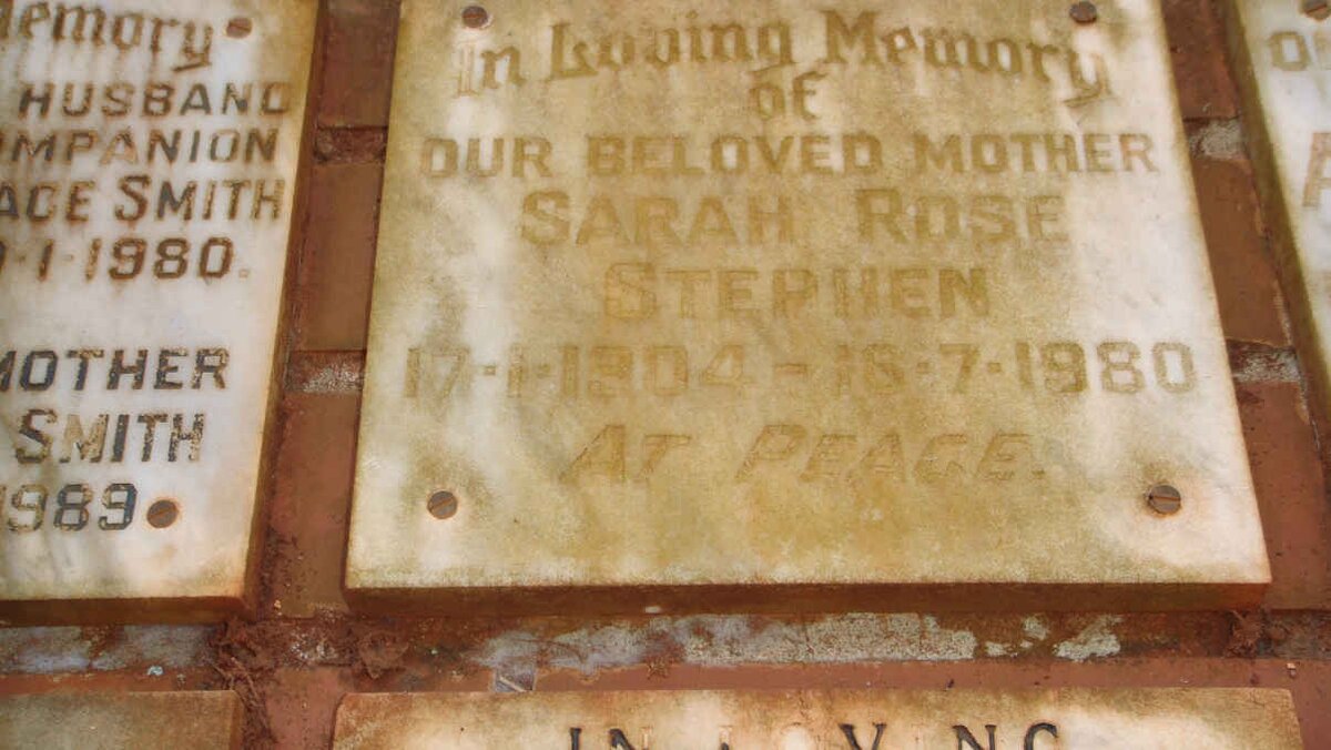 STEPHEN Sarah Rose 1904-1980