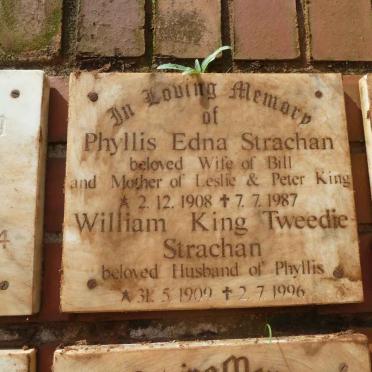 STRACHAN William King Tweedie 1909-1996 &amp; Phyllis Edna 1908-1987