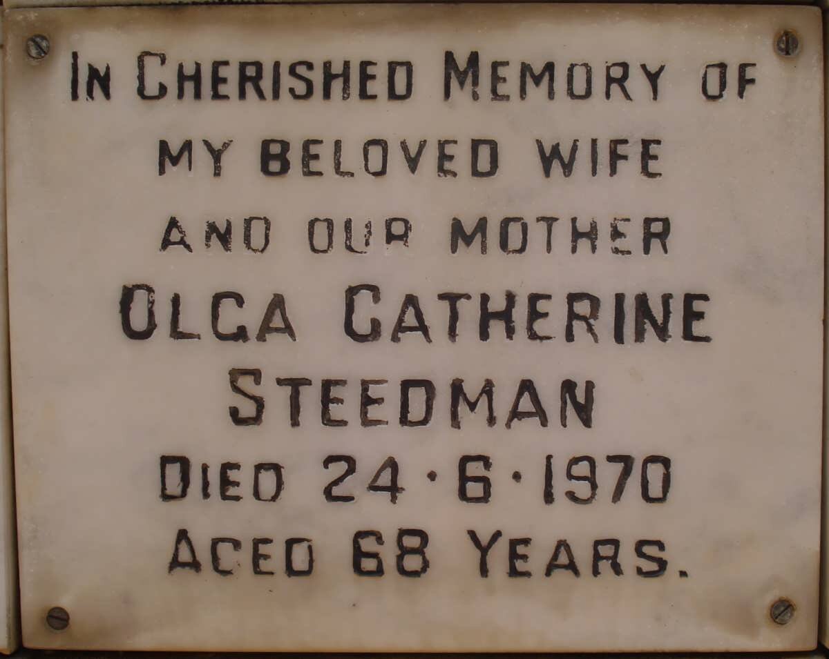 STEEDMAN Olga Catherine -1970