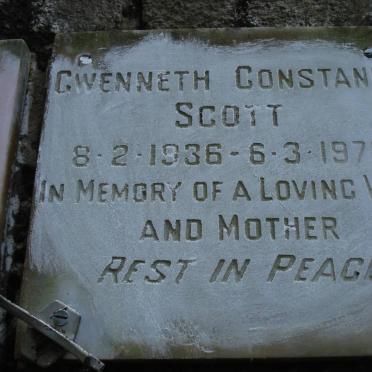 SCOTT Gwenneth Constance 1936-1978
