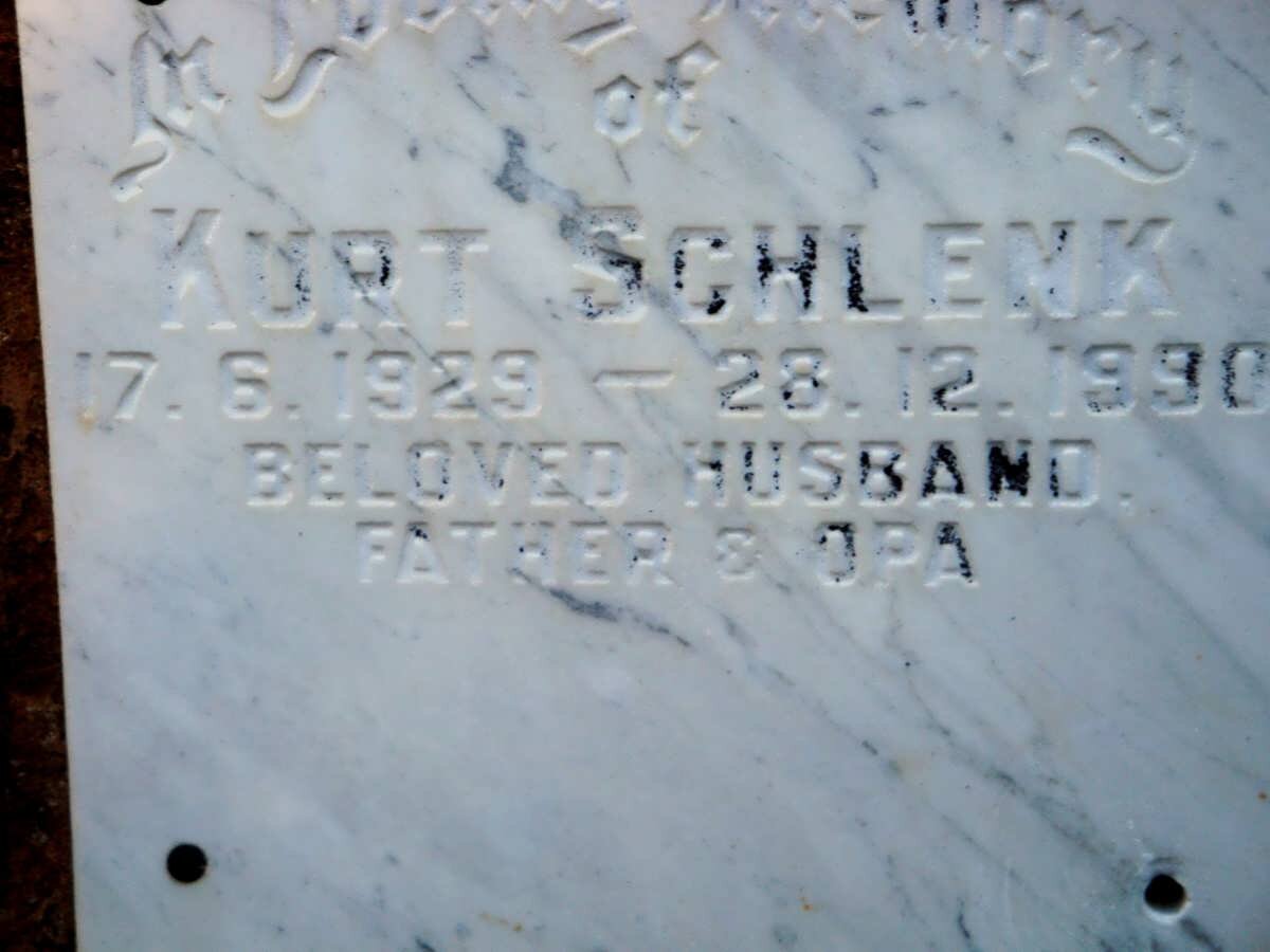 SCHLENK Kurt 1929-1990