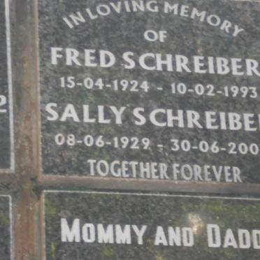 SCHREIBER Fred 1924-1993 &amp; Sally 1929-2007