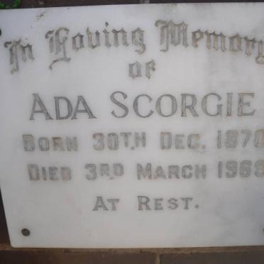 SCORGIE Ada 1870-1969