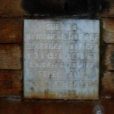 SHEARD Clarence Officer -1950 &amp; Ethel Amy -1978