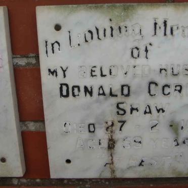 SHAW Donald Gordon -1974