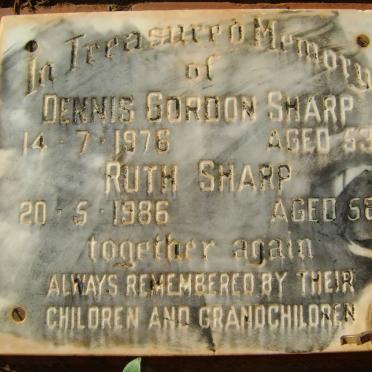 SHARP Dennis Gordon -1976 &amp; Ruth -1986