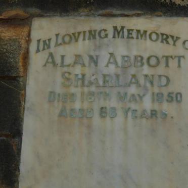 SHARLAND Alan Abbott -1950