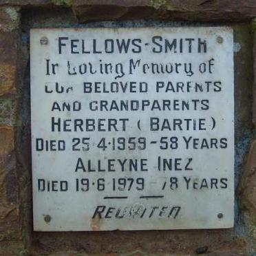 SMITH Herbert, Fellows -1959 &amp; Alleyne Inez -1979