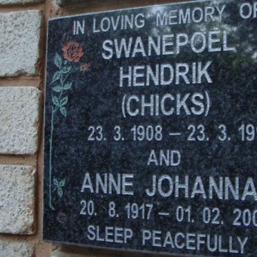 SWANEPOEL Hendrik 1908-1991 &amp; Anne Johanna 1917-2000