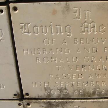 TAVERNER Ronald Graham -1970