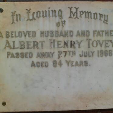 TOVEY Albert Henry -1966