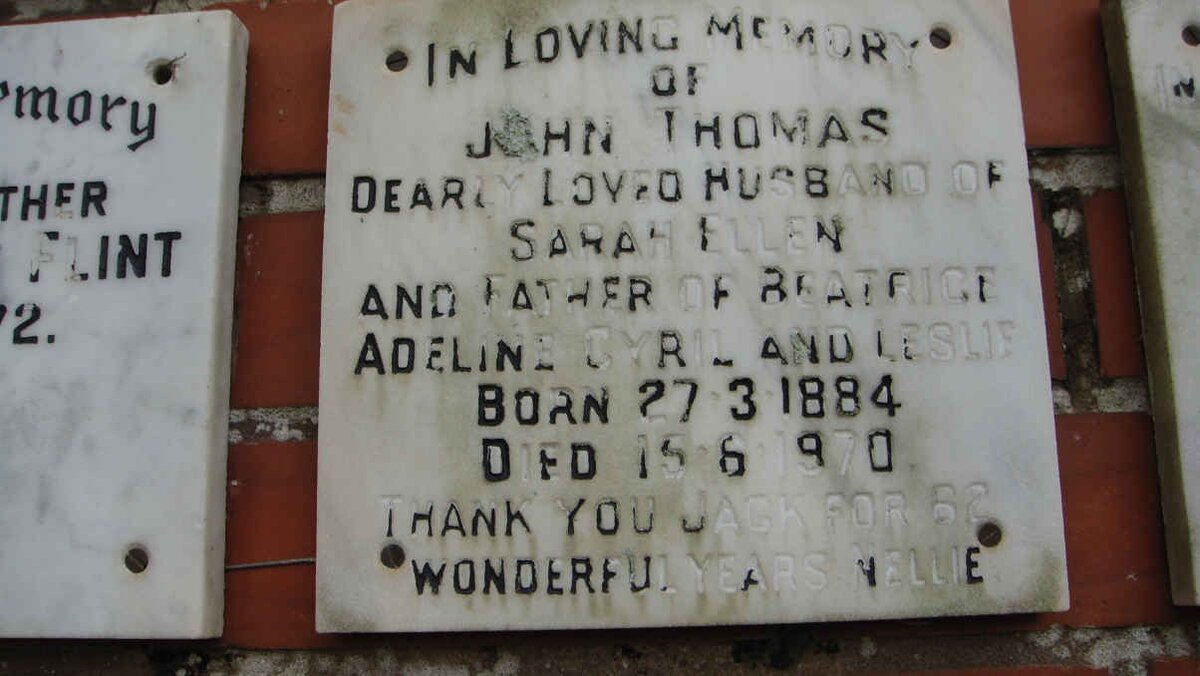 THOMAS John 1884-1970