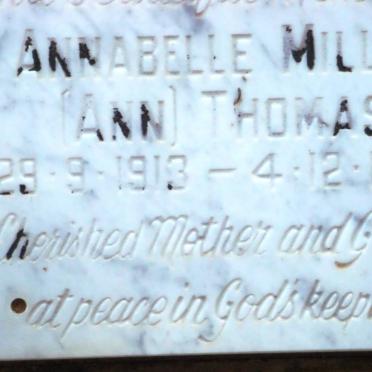 THOMAS Annabelle Miller 1913-1987