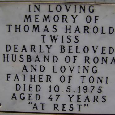 TWISS Thomas Harold -1975