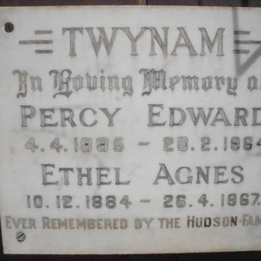 TWYNAM Percy Edward 1885-1964 &amp; Ethel Agnes 1884-1967