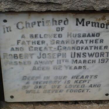 UNSWORTH Robert Joseph -1970