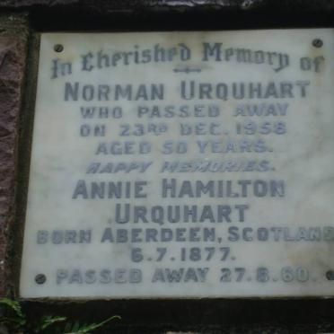 URQUHART Norman -1958 :: URQUHART Annie Hamilton 1877-1960