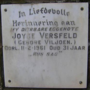 VERSFELD Joyce nee VILJOEN -1961