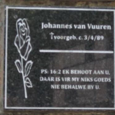 VUUREN Johannes, van 1989-1989
