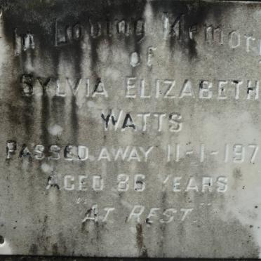 WATTS Sylvia Elizabeth -1973