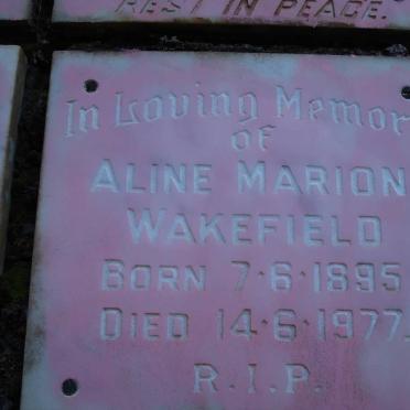 WAKEFIELD Aline Marion 1895-1977