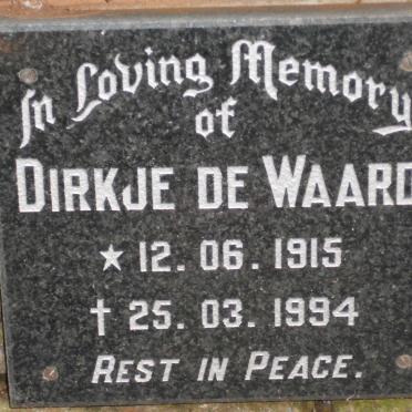 WAARD Dirkje, de 1915-1994
