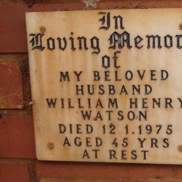 WATSON William Henry -1975