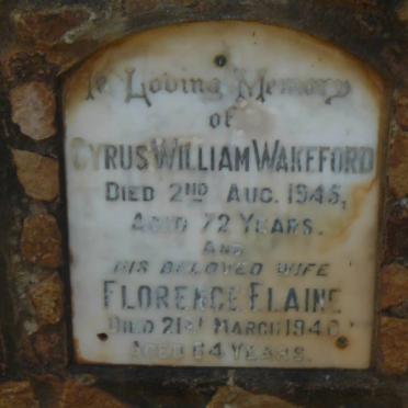 WAKEFORD Cyrus William -1945 Florence Elaine -1946