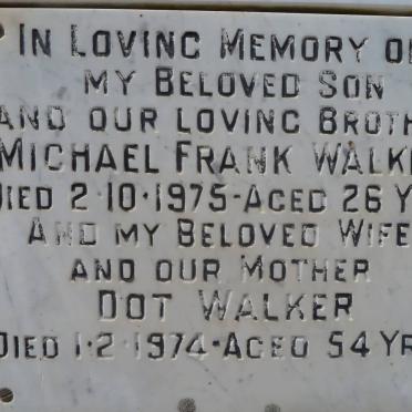 WALKER Dot -1974 :: WALKER Michael Frank -1975