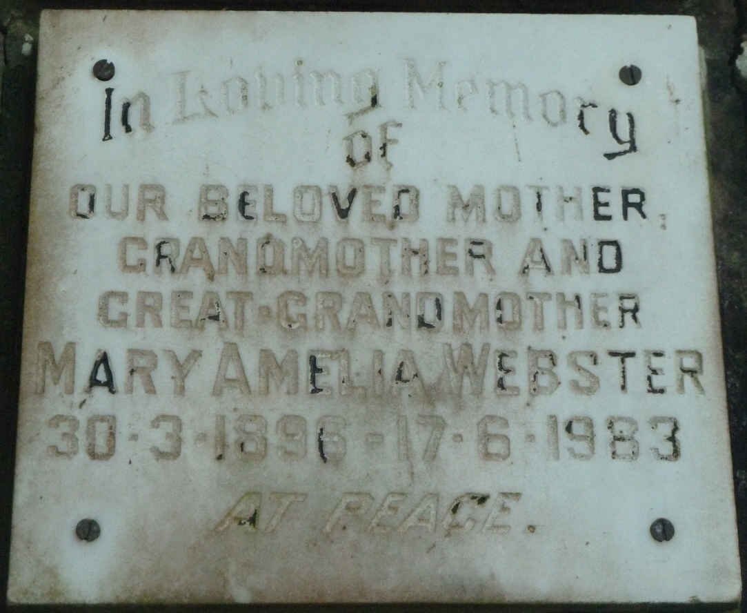WEBSTER Mary Amelia 1896-1983