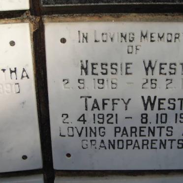 WEST Taffy 1921-1995 &amp; Nessie 1916-1991