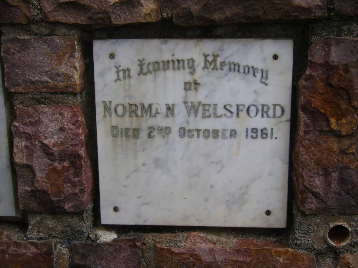 WELSFORD Norman -1961