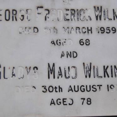 WILKINSON George Frederick -1959 &amp; Gladys Maud -1971