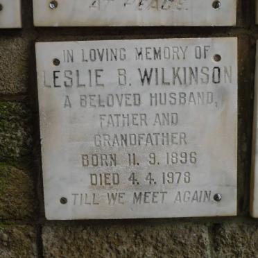 WILKINSON Leslie B. 1896-1978