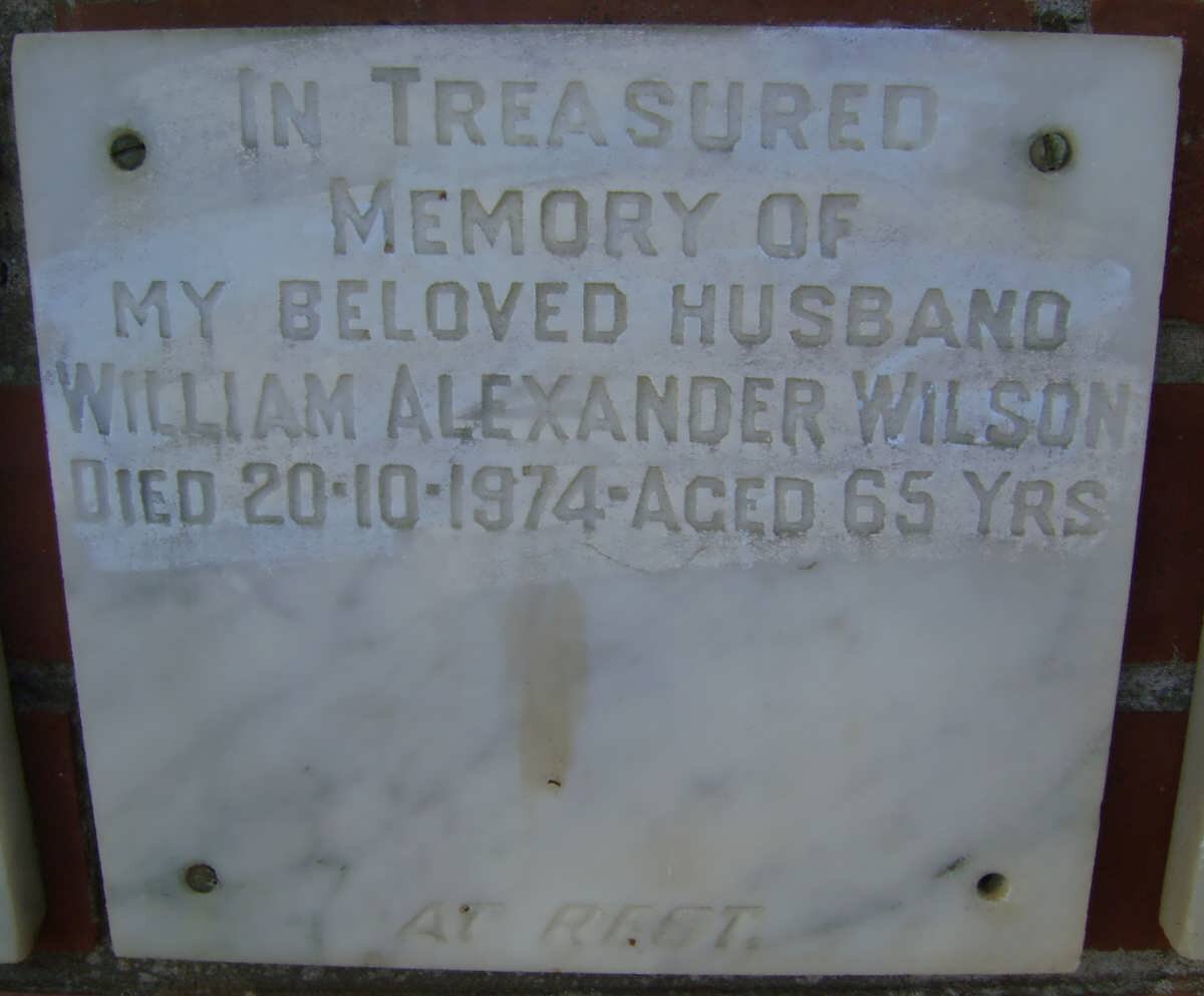 WILSON William Alexander -1974
