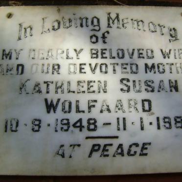 WOLFAARD Kathleen Susan 1948-1980