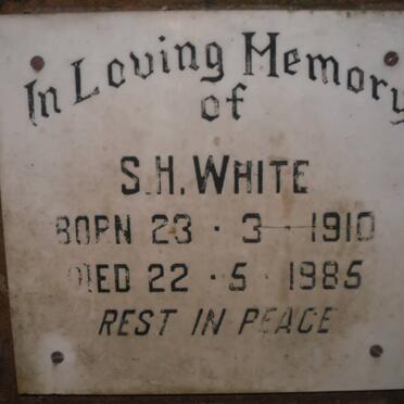 WHITE S.H. 1910-1985