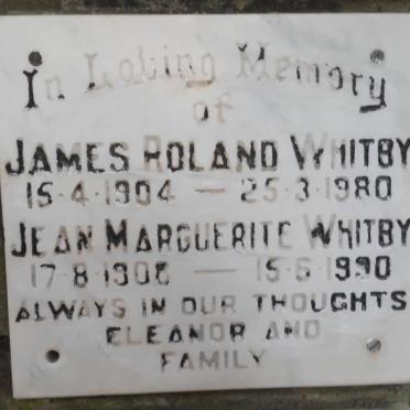 WHITBY James Roland 1904-1980 &amp; Jean Marguerite 1908-1990