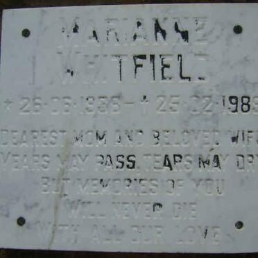 WHITFIELD Marianne 1938-1989