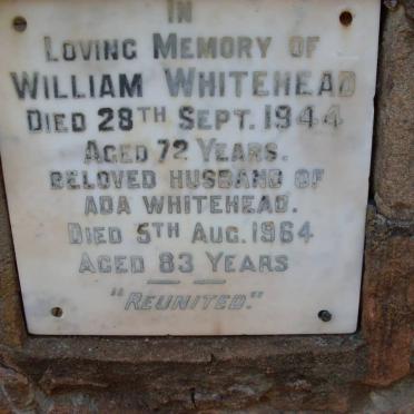 WHITEHEAD William -1944 &amp; Ada -1964