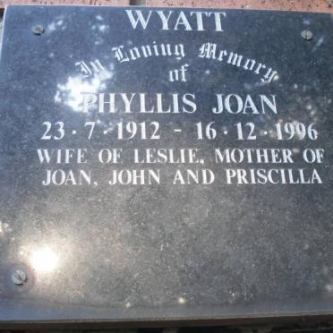 WYATT Phyllis Joan 1912-1996