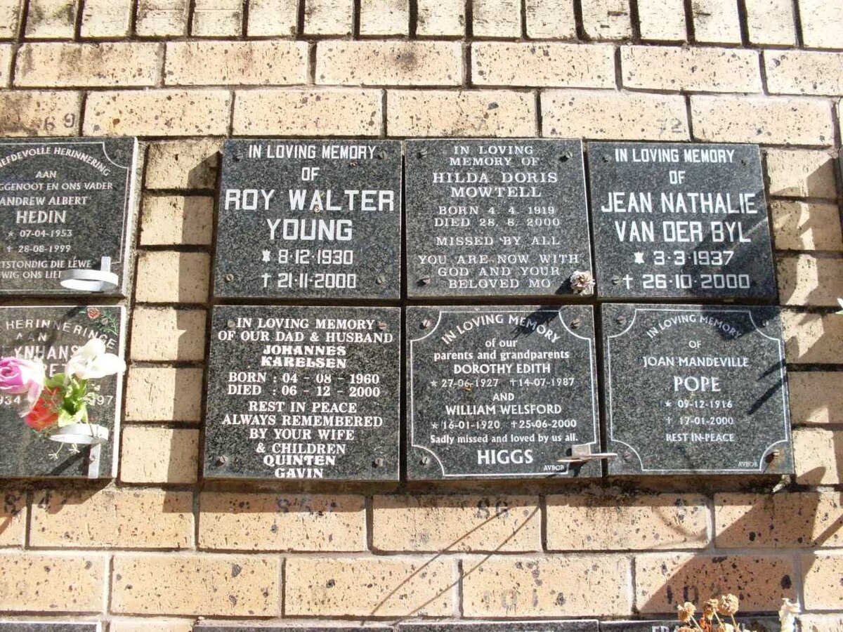 BYL van der :: HEDIN :: HIGGS :: KARELSEN :: MOTWELL :: POPE :: YOUNG