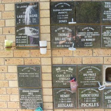 BEESLAAR :: BELL :: NEL :: O'REGAN :: PICKLES :: DU PREEZ :: THOMAS