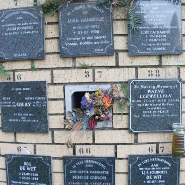 GRAY :: HANBIDGE :: LLEWELLYAN :: McFADDEN :: PIENAAR