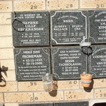 BERG, van den :: FRONEMAN :: KYMDELL :: REED :: TROSKOLANSKI :: VECKRANGES