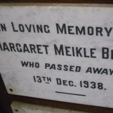 BLACK Margaret Meikle -1938