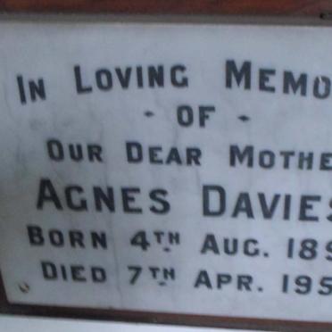 DAVIES Agnes 1894-1951